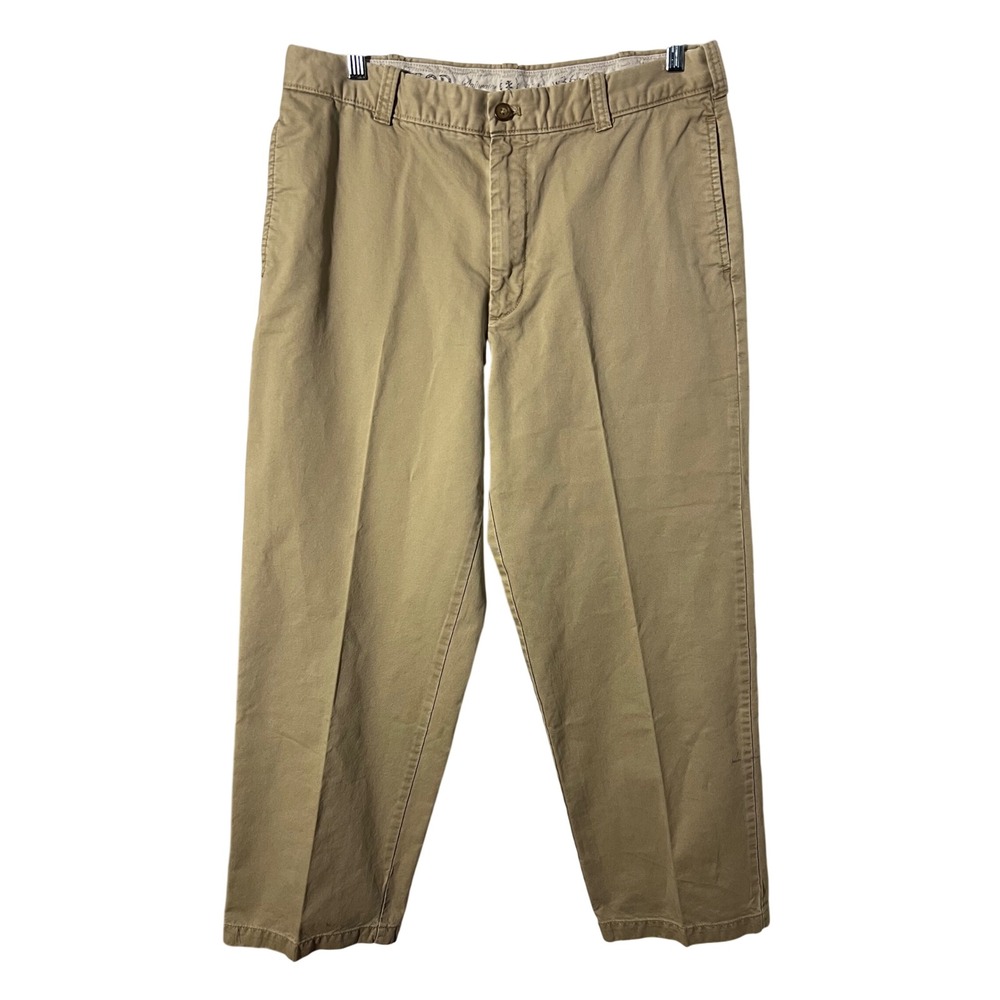 IZOD Saltwater Wash Chinos 36/32 Classic Preppy Khaki Tan Pants